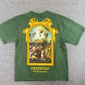 Rebel Vengeance Raffaello Transfiguration Tee Mens L Green Art Graphic T-Shirt